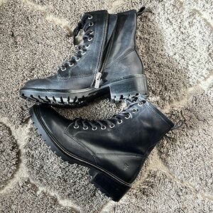 Frye black leather boots (worn twice)